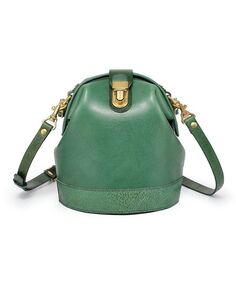 Женская сумка-трансформер Doctor Bucket из натуральной кожи через плечо OLD TREND, цвет Green