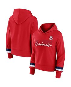 Женский красный пуловер с капюшоном St. Louis Cardinals с логотипом Fanatics, красный