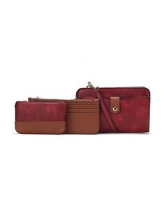 Женская сумка через плечо, визитница и небольшой клатч Muriel от Mia K MKF Collection, красный