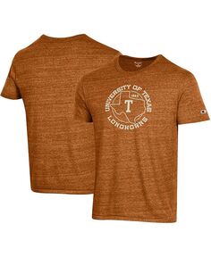 Мужская футболка Texas Orange Texas Longhorns Vault State Tri-Blend Champion, оранжевый