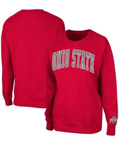Женский пуловер Scarlet Ohio State Buckeyes Campanile свитшот Colosseum, красный