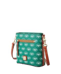 Женская маленькая фирменная сумка через плечо на молнии New York Jets Dooney &amp; Bourke, зеленый