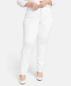 Прямые джинсы Мэрилин размера плюс с талией NYDJ, белый