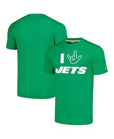 Мужская и женская зеленая футболка New York Jets The NFL ASL Collection от Love Sign Tri-Blend Homage, зеленый