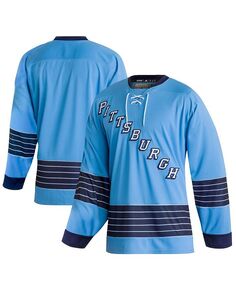 Мужская голубая футболка Pittsburgh Penguins Team Classics Authentic Blank adidas, синий