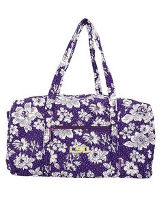 Большая дорожная спортивная сумка LSU Tigers Rain Garden для мужчин и женщин Vera Bradley, фиолетовый