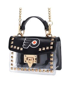 Женская прозрачная сумка через плечо Philadelphia Flyers с заклепками Cuce, черный