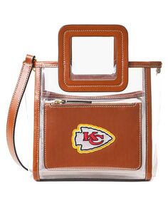 Женская прозрачная мини-сумка Shirley Kansas City Chiefs Staud, коричневый