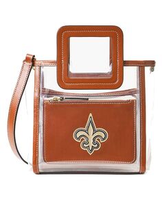Женская прозрачная мини-сумка Shirley New Orleans Saints Staud, коричневый