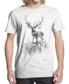 Мужская футболка с рисунком Roots Go Deep Beachwood, белый