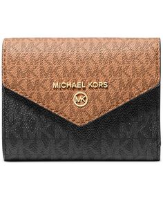 Кошелек с подвеской-логотипом Jet Set Michael Kors, коричневый