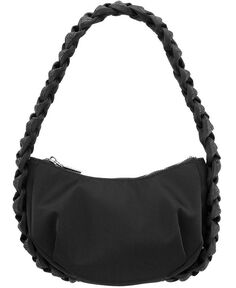 Плетеная сумка-хобо с кристаллами Nina, черный
