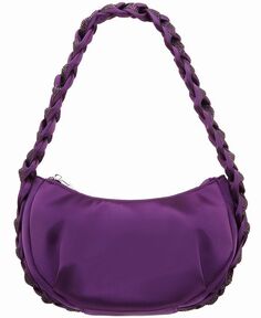 Плетеная сумка-хобо с кристаллами Nina, фиолетовый