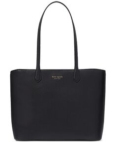 Большая кожаная сумка-тоут Veronica kate spade new york, черный