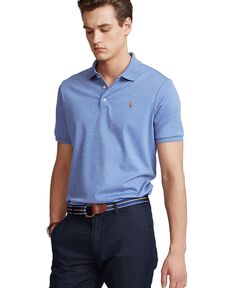 Мужская рубашка-поло классического кроя из мягкого хлопка Polo Ralph Lauren, фиолетовый
