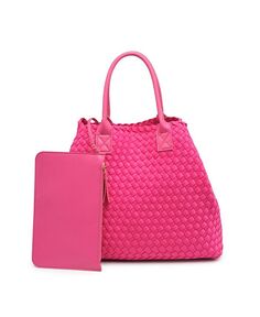Плетеная сумка-тоут Ithaca из неопрена Urban Expressions, розовый