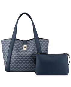 Сумка-тоут 2 в 1 Morely Medium Nine West, цвет Navy Logo