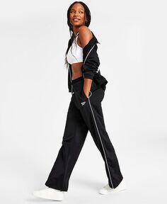 Женские трикотажные брюки с завязками Reebok, черный