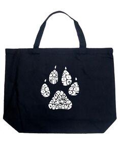 Мама-собака — большая сумка-тоут Word Art LA Pop Art, черный
