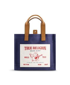 средняя карманная сумка-тоут True Religion, синий