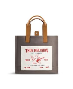 средняя карманная сумка-тоут True Religion, серый