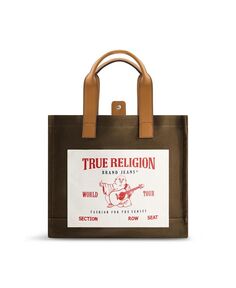 средняя карманная сумка-тоут True Religion, зеленый