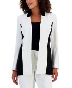Женская куртка с карманом на молнии и цветными блоками Kasper, белый