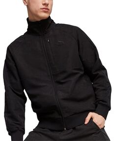 Мужская жаккардовая спортивная куртка с молнией спереди Paisley Luxe Puma, черный