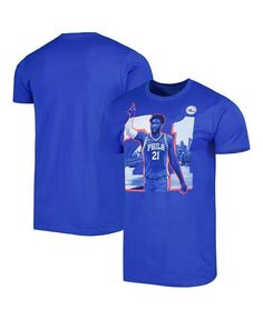 Мужская и женская футболка Joel Embiid Royal Philadelphia 76ers Player Skyline Stadium Essentials, синий