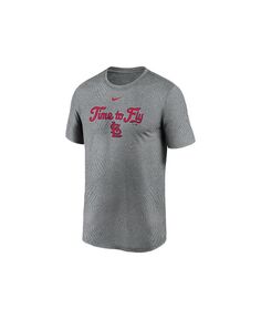 Мужская футболка St. Louis Cardinals Triptych с логотипом Legend Nike, серый