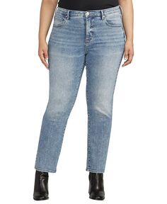 Узкие прямые джинсы Cassie со средней посадкой размера плюс JAG, синий