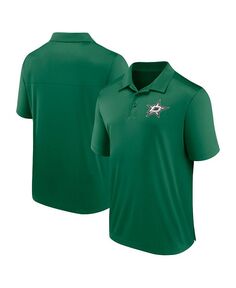 Мужская рубашка-поло с левым боковым блоком и фирменным логотипом Kelly Green Dallas Stars Fanatics, зеленый