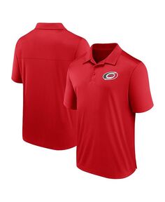 Мужская красная рубашка-поло с левым боковым блоком и логотипом Carolina Hurricanes Fanatics, красный