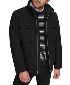 Мужская хипстерская куртка на молнии во всю длину с капюшоном на молнии Calvin Klein, черный