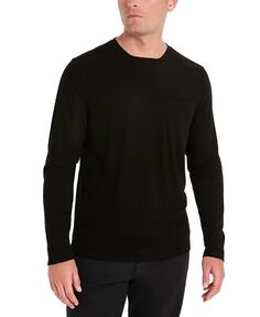 Мужская футболка с карманами и длинными рукавами Techni-Cole Kenneth Cole, черный