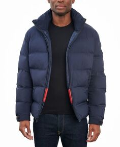 Мужская стеганая куртка-пуховик с молнией во всю длину Michael Kors, синий