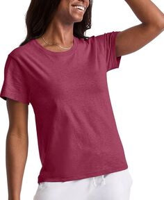 Женская классическая футболка Originals Triblend с коротким рукавом Hanes, красный