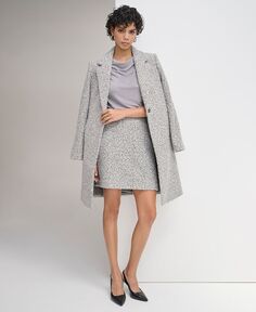 Женская куртка-букле на одной пуговице Calvin Klein, серый