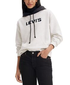 Женская толстовка с контрастным капюшоном Levi&apos;s, серый Levis