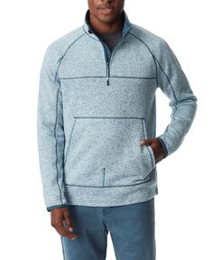 Мужской пуловер с молнией в четверть и длинными рукавами BASS OUTDOOR, синий
