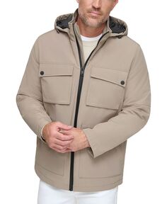 Мужская куртка Lauffeld среднего веса с капюшоном Marc New York, тан/бежевый
