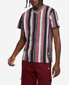 Мужская футболка с короткими рукавами и линиями вниз Ecko Unltd, цвет Pastel Red