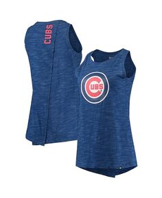 Женская майка с узлом на спине Royal Chicago Cubs Space Dye New Era, синий