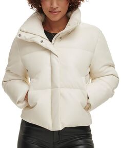 Женская короткая куртка-пуховик из искусственной кожи Levi&apos;s, цвет Almond Milk Levis