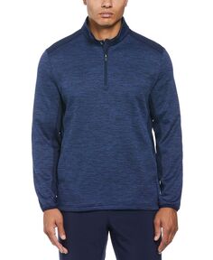 Мужской двухцветный пуловер для гольфа с молнией в четверть цвета космического цвета PGA TOUR, синий