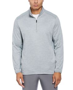 Мужской двухцветный пуловер для гольфа с молнией в четверть цвета космического цвета PGA TOUR, серый