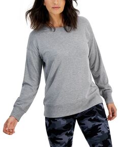 Женский пуловер с открытой спиной и длинными рукавами ID Ideology, цвет Stormy Heather