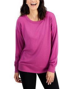 Женский пуловер с открытой спиной и длинными рукавами ID Ideology, фиолетовый