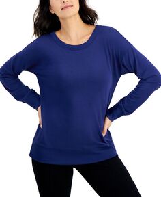 Женский пуловер с открытой спиной и длинными рукавами ID Ideology, синий