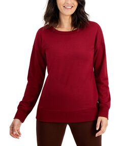 Женский пуловер с открытой спиной и длинными рукавами ID Ideology, красный
